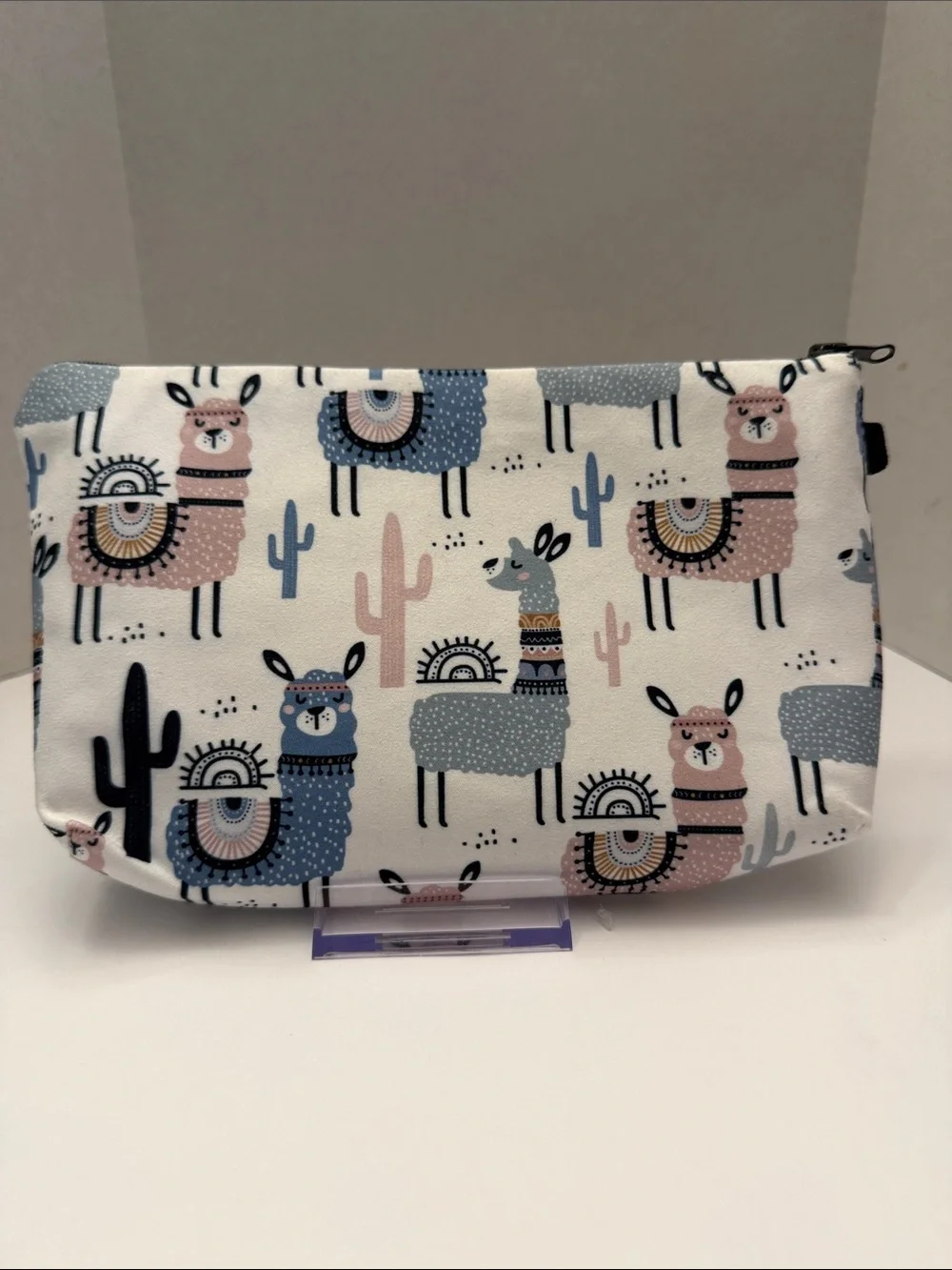 Kids Llama Print Zipper Pouch 8.5” x 5”